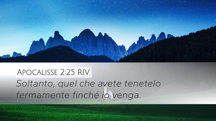 Apocalisse 2:25 RIV Bible Verse Image