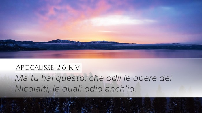 Apocalisse 2:6 RIV Bible Verse Image