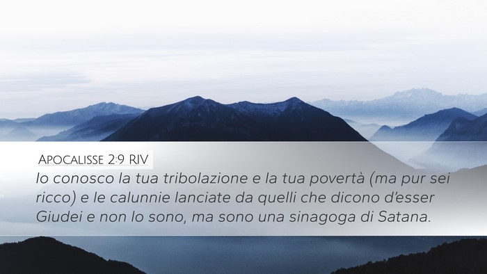 Apocalisse 2:9 RIV Bible Verse Image