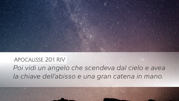 Apocalisse 20:1 RIV Bible Verse Image
