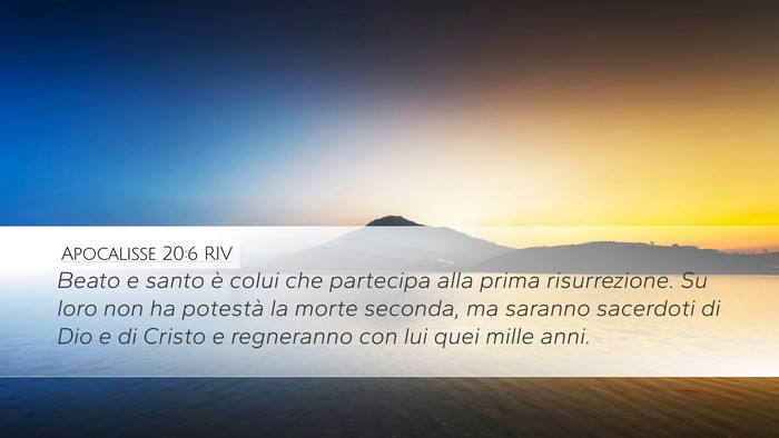 Apocalisse 20:6 RIV Bible Verse Image