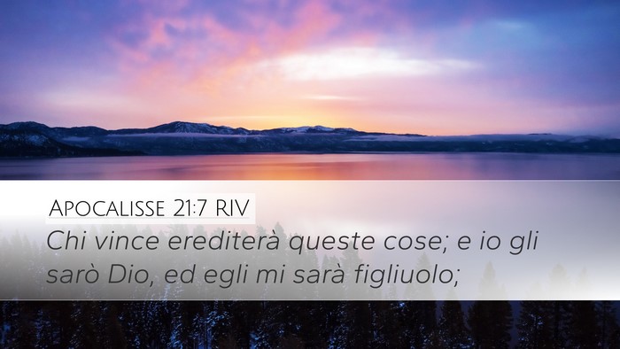 Apocalisse 21:7 RIV Bible Verse Image