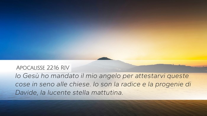 Apocalisse 22:16 RIV Bible Verse Image