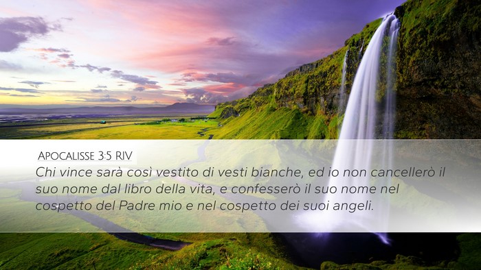 Apocalisse 3:5 RIV Bible Verse Image