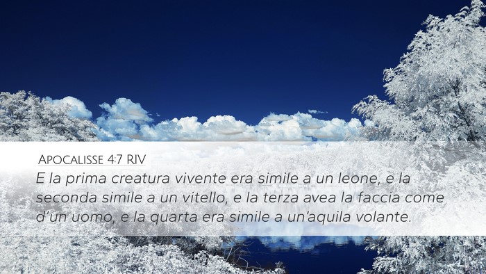 Apocalisse 4:7 RIV Bible Verse Image
