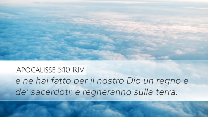 Apocalisse 5:10 RIV Bible Verse Image