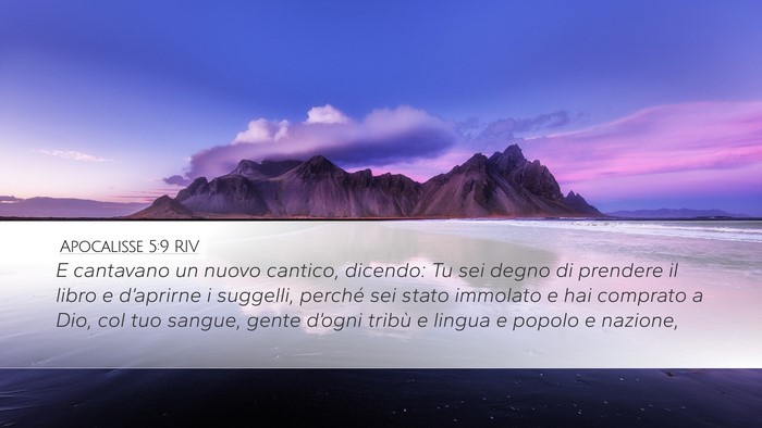 Apocalisse 5:9 RIV Bible Verse Image