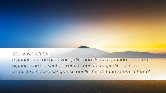 Apocalisse 6:10 RIV Bible Verse Image