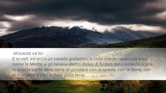 Apocalisse 6:8 RIV Bible Verse Image