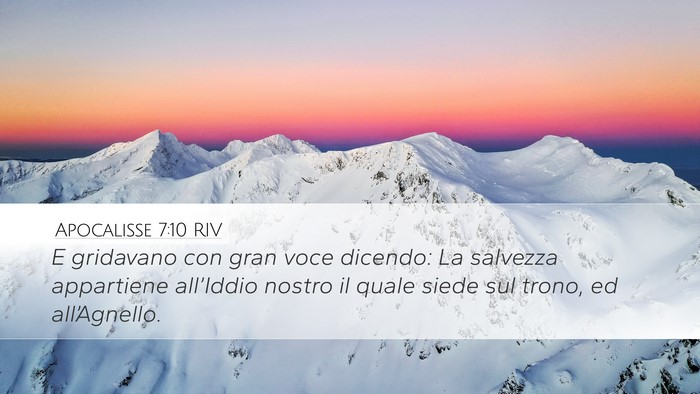 Apocalisse 7:10 RIV Bible Verse Image