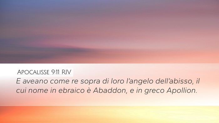 Apocalisse 9:11 RIV Bible Verse Image