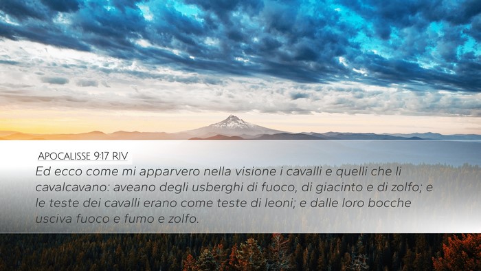Apocalisse 9:17 RIV Bible Verse Image