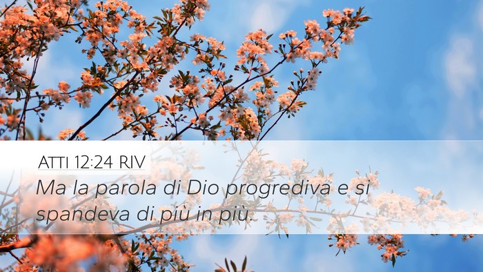 Atti 12:24 RIV Bible Verse Image