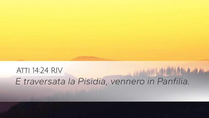Atti 14:24 RIV Bible Verse Image
