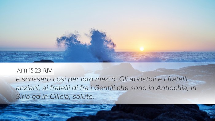 Atti 15:23 RIV Bible Verse Image