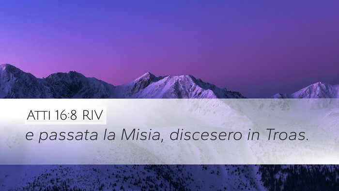 Atti 16:8 RIV Bible Verse Image
