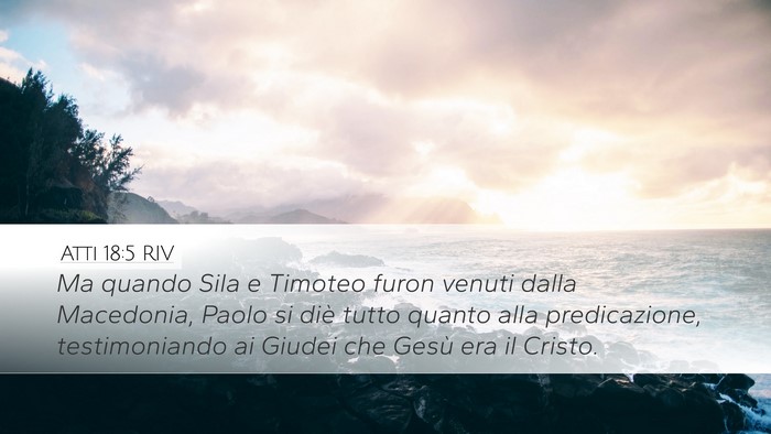 Atti 18:5 RIV Bible Verse Image