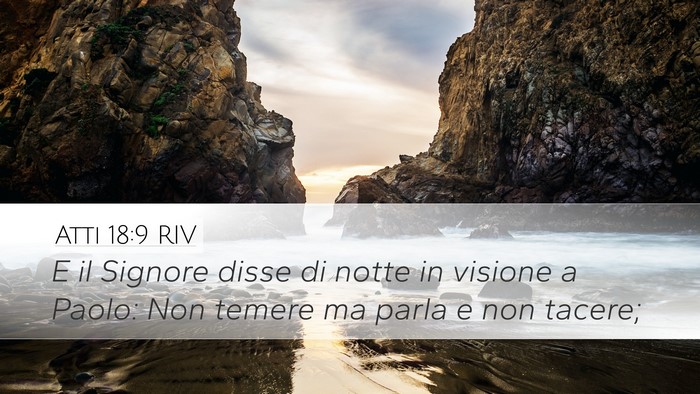 Atti 18:9 RIV Bible Verse Image