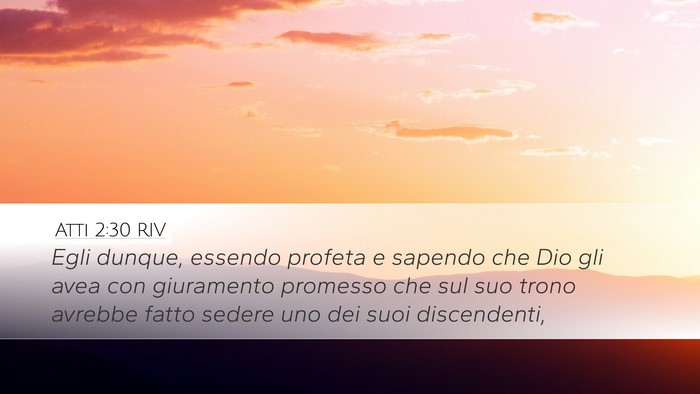 Atti 2:30 RIV Bible Verse Image