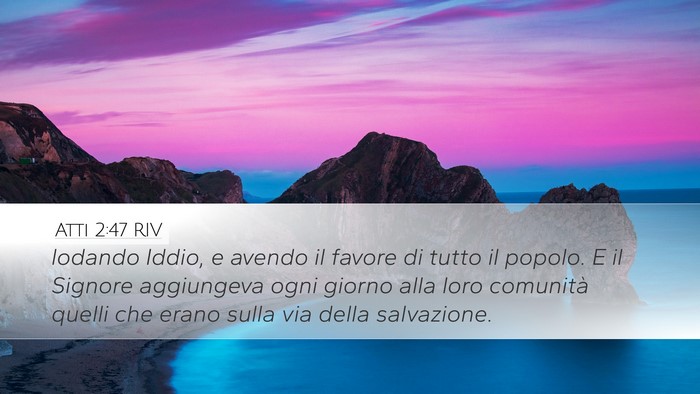 Atti 2:47 RIV Bible Verse Image