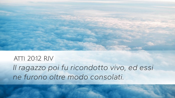 Atti 20:12 RIV Bible Verse Image