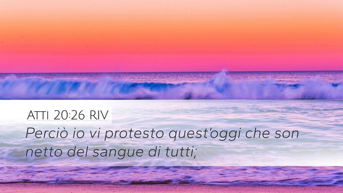 Atti 20:26 RIV Bible Verse Image
