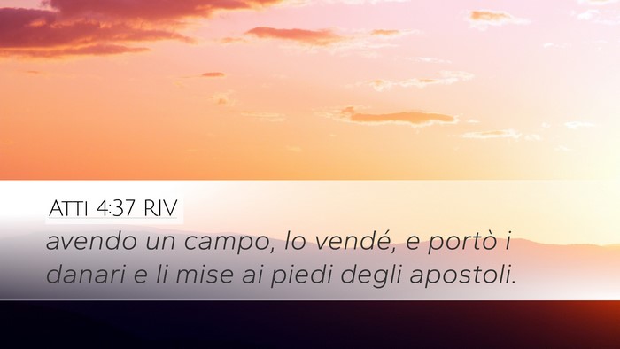 Atti 4:37 RIV Bible Verse Image