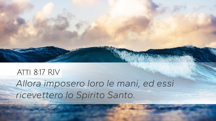 Atti 8:17 RIV Bible Verse Image