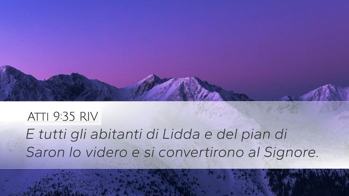 Atti 9:35 RIV Bible Verse Image