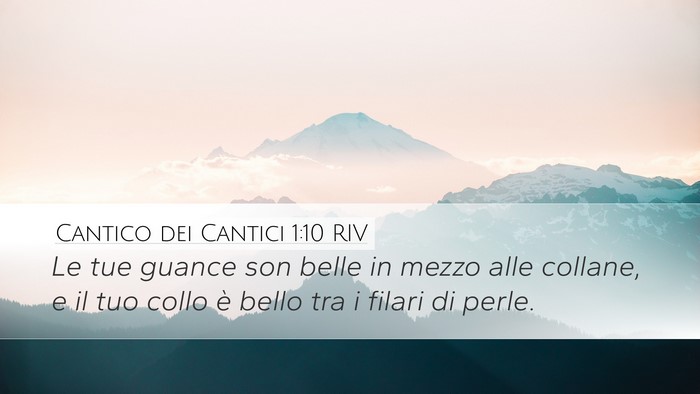 Cantico dei Cantici 1:10 RIV Bible Verse Image
