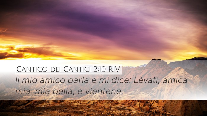 Cantico dei Cantici 2:10 RIV Bible Verse Image