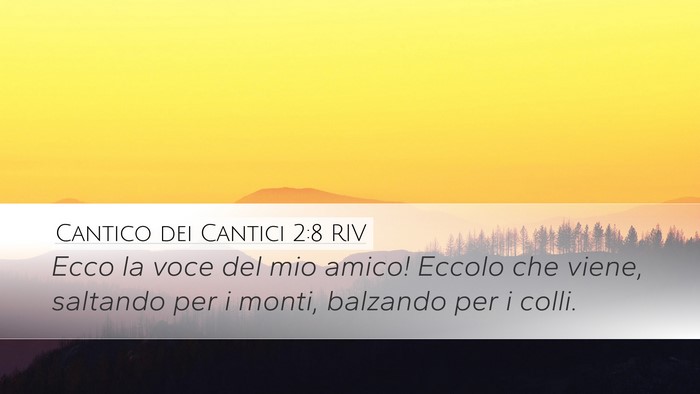 Cantico dei Cantici 2:8 RIV Bible Verse Image