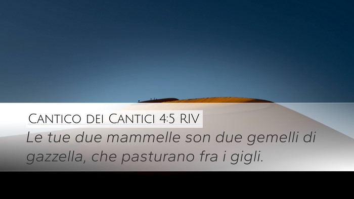 Cantico dei Cantici 4:5 RIV Bible Verse Image