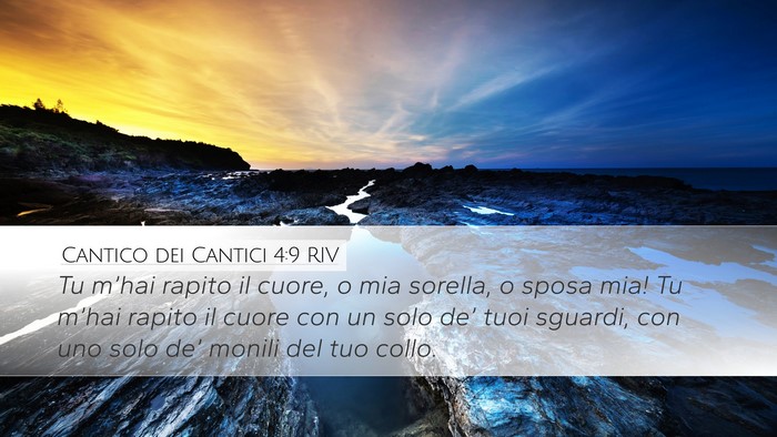 Cantico dei Cantici 4:9 RIV Bible Verse Image
