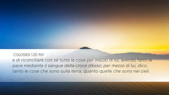 Colossesi 1:20 RIV Bible Verse Image