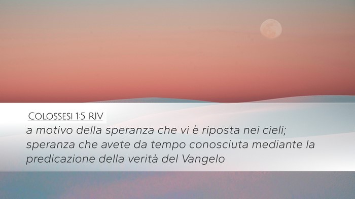 Colossesi 1:5 RIV Bible Verse Image