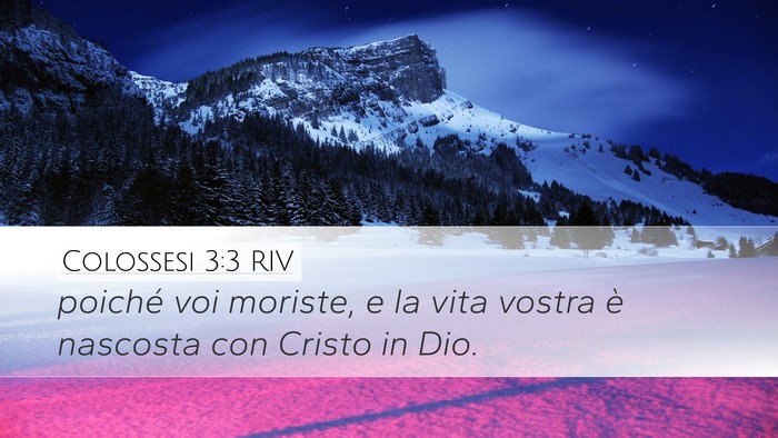Colossesi 3:3 RIV Bible Verse Image
