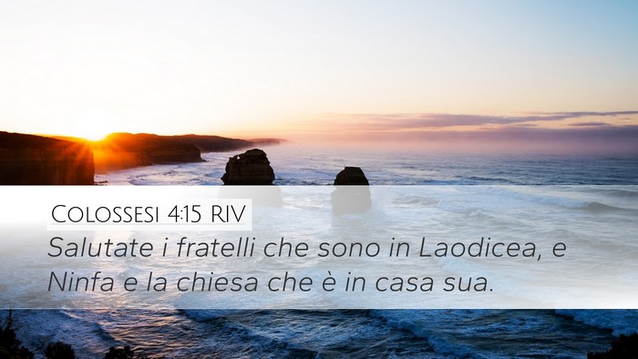 Colossesi 4:15 RIV Bible Verse Image