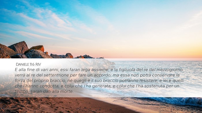 Daniele 11:6 RIV Bible Verse Image