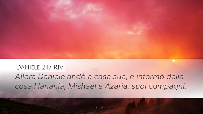 Daniele 2:17 RIV Desktop Wallpaper - Allora Daniele andò a casa sua, e informò della - Desktop Bible Verse Wallpaper