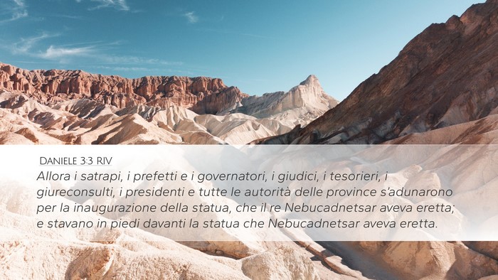 Daniele 3:3 RIV Desktop Wallpaper - Allora i satrapi, i prefetti e i governatori, i - Desktop Bible Verse Wallpaper