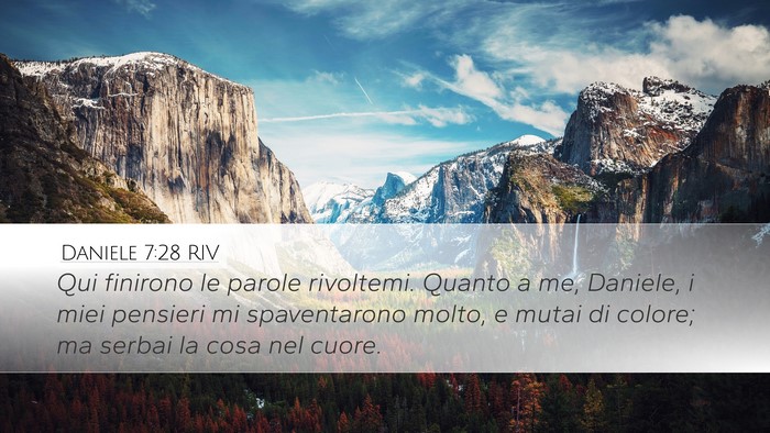 Daniele 7:28 RIV Bible Verse Image