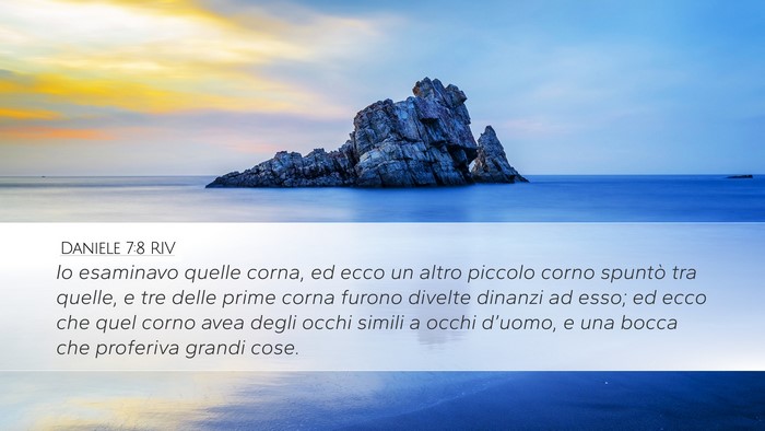 Daniele 7:8 RIV Bible Verse Image