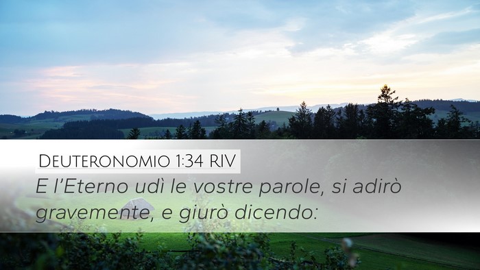 Deuteronomio 1:34 RIV Bible Verse Image