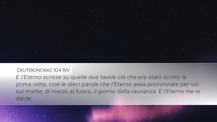Deuteronomio 10:4 RIV Bible Verse Image