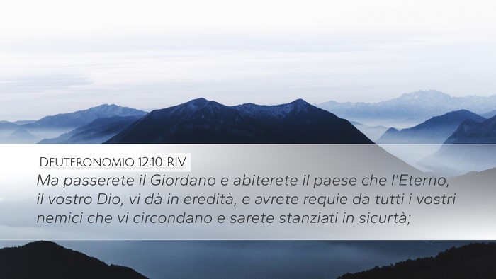 Deuteronomio 12:10 RIV Bible Verse Image