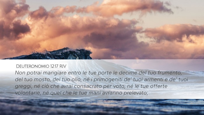 Deuteronomio 12:17 RIV Bible Verse Image