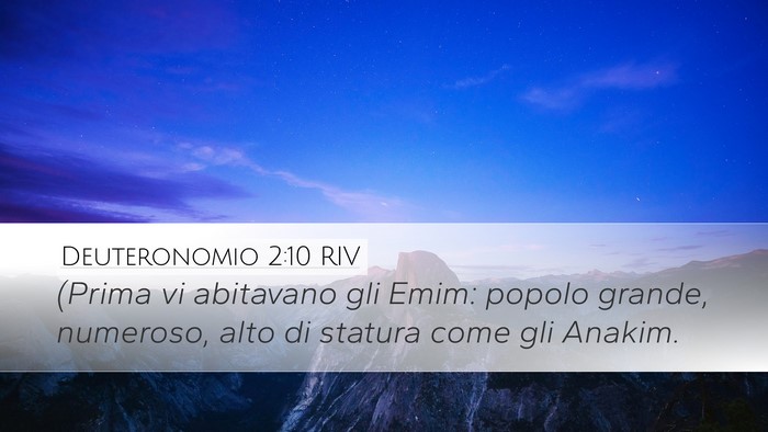 Deuteronomio 2:10 RIV Bible Verse Image