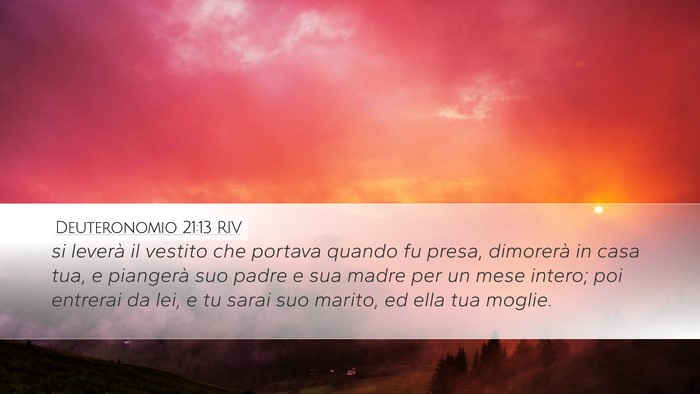 Deuteronomio 21:13 RIV Bible Verse Image