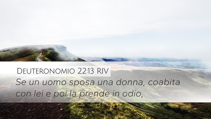 Deuteronomio 22:13 RIV Desktop Wallpaper - Se un uomo sposa una donna, coabita con lei e poi - Desktop Bible Verse Wallpaper